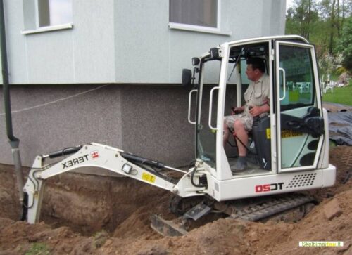 8-676-49574, MINI EKSKAVATORIAUS NUOMA, ŽEMĖS KASIMAS